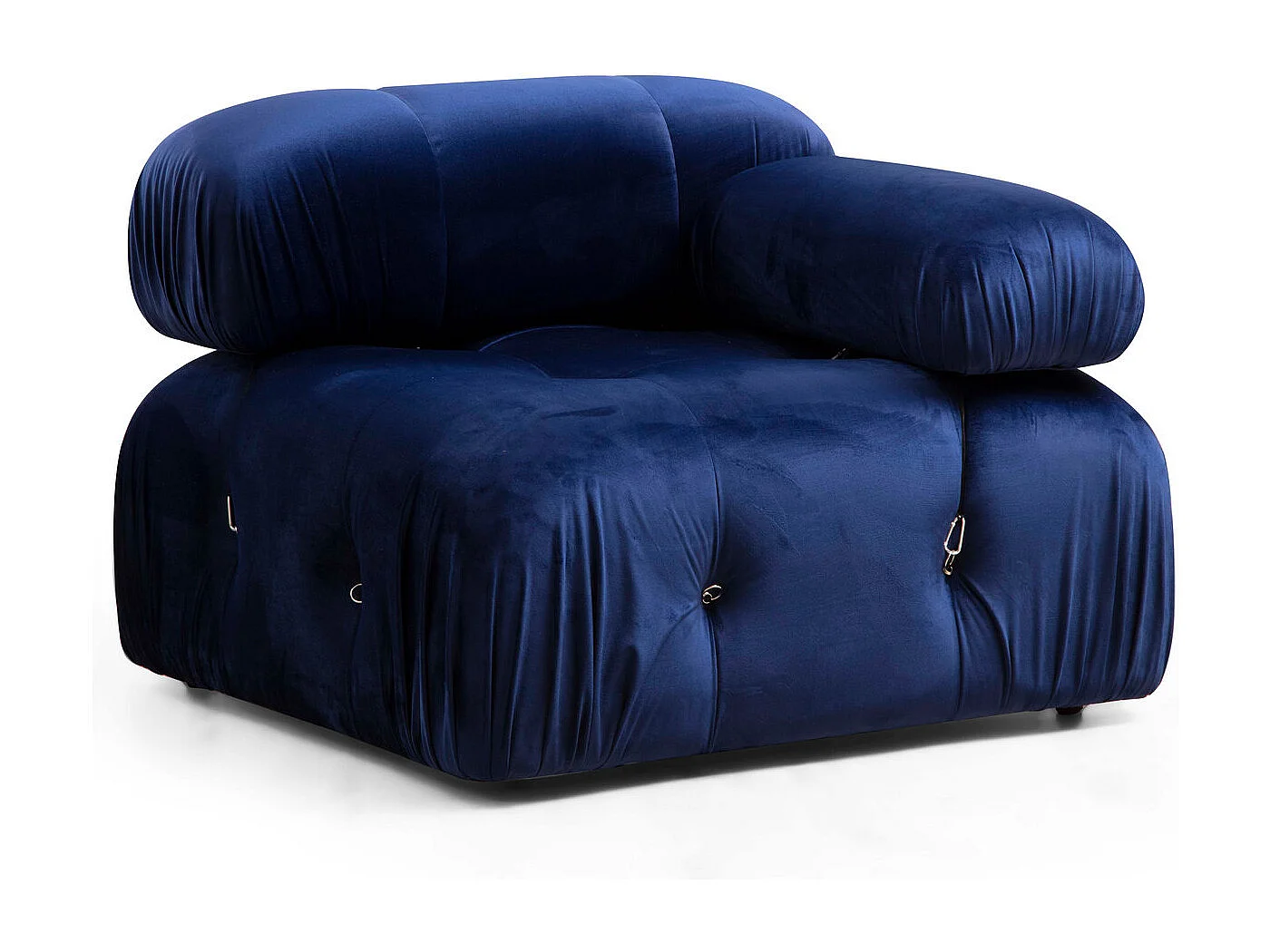 Bubble fluwelen modulaire hoekbank-Kleur Middernacht blauw