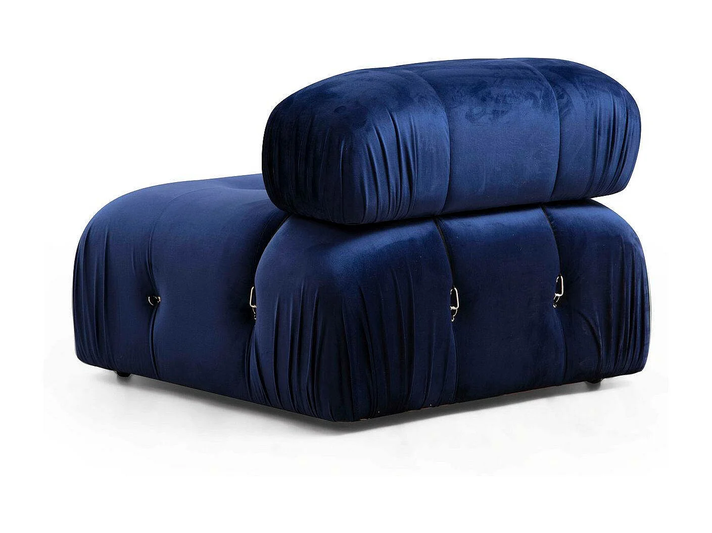 Bubble fluwelen modulaire hoekbank-Kleur Middernacht blauw