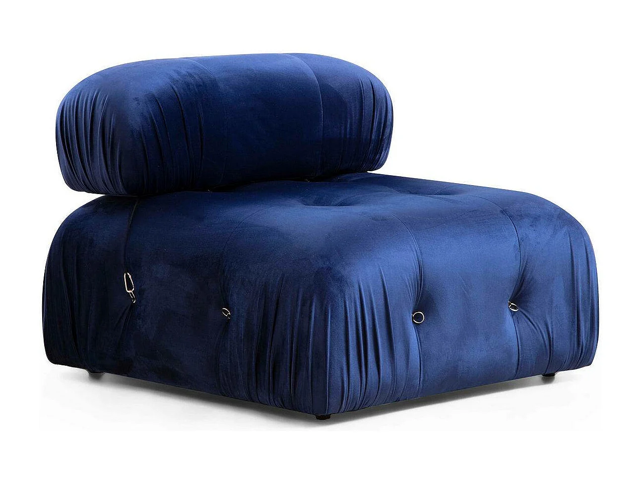 Bubble fluwelen modulaire hoekbank-Kleur Middernacht blauw