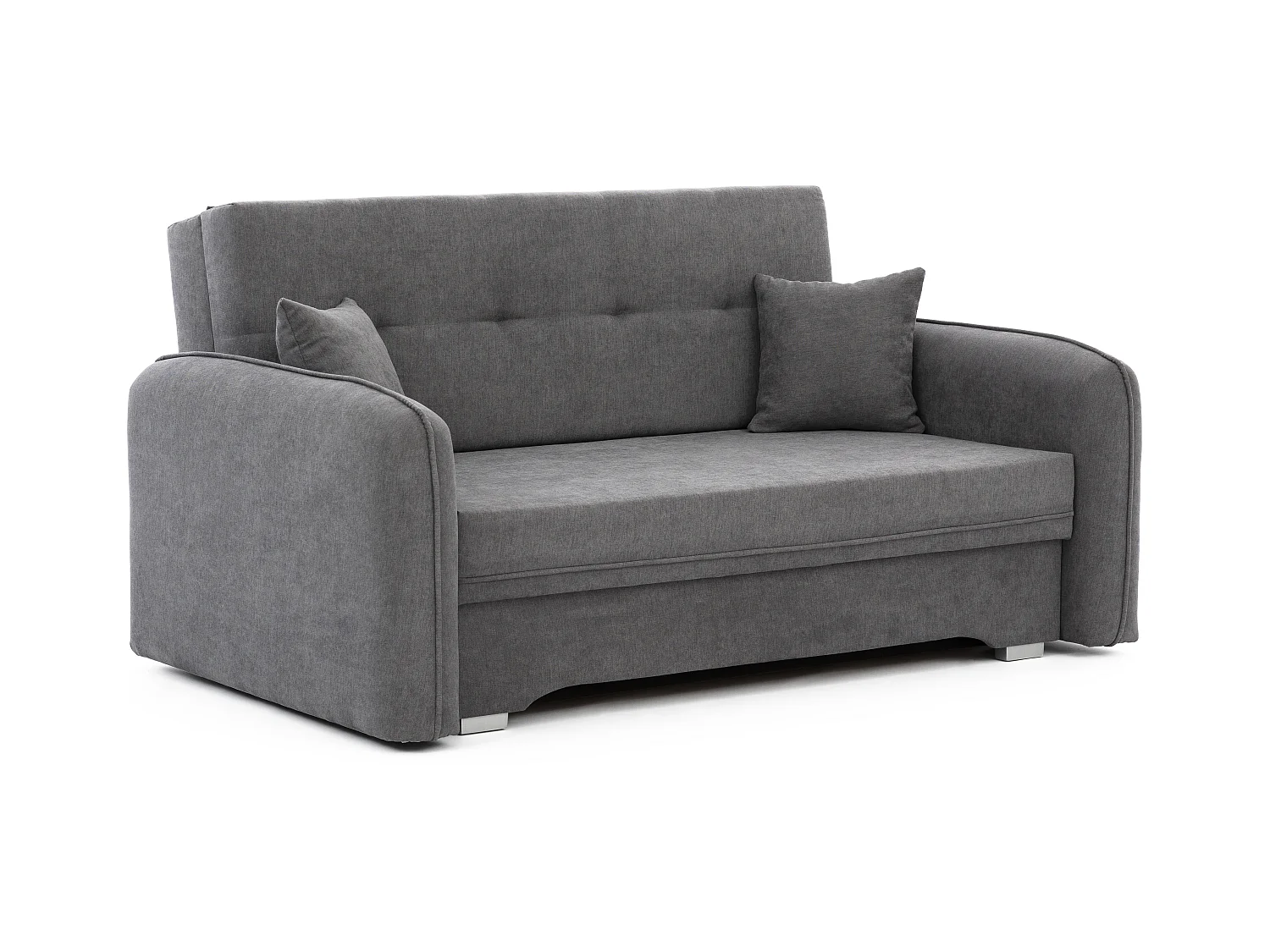 Petit canapé convertible original tissu gris foncé Lany 155cm