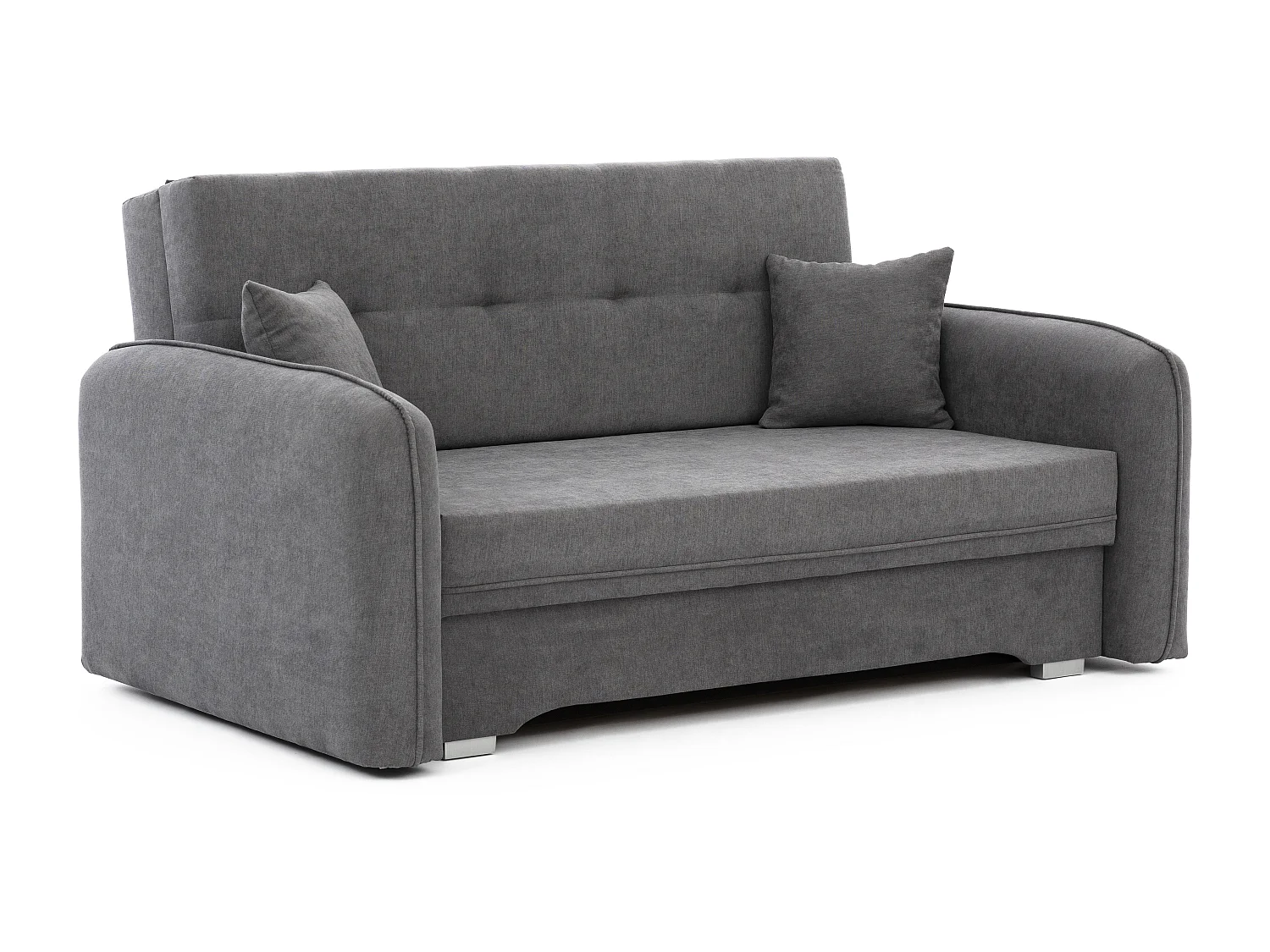 Petit canapé convertible original tissu gris foncé Lany 155cm