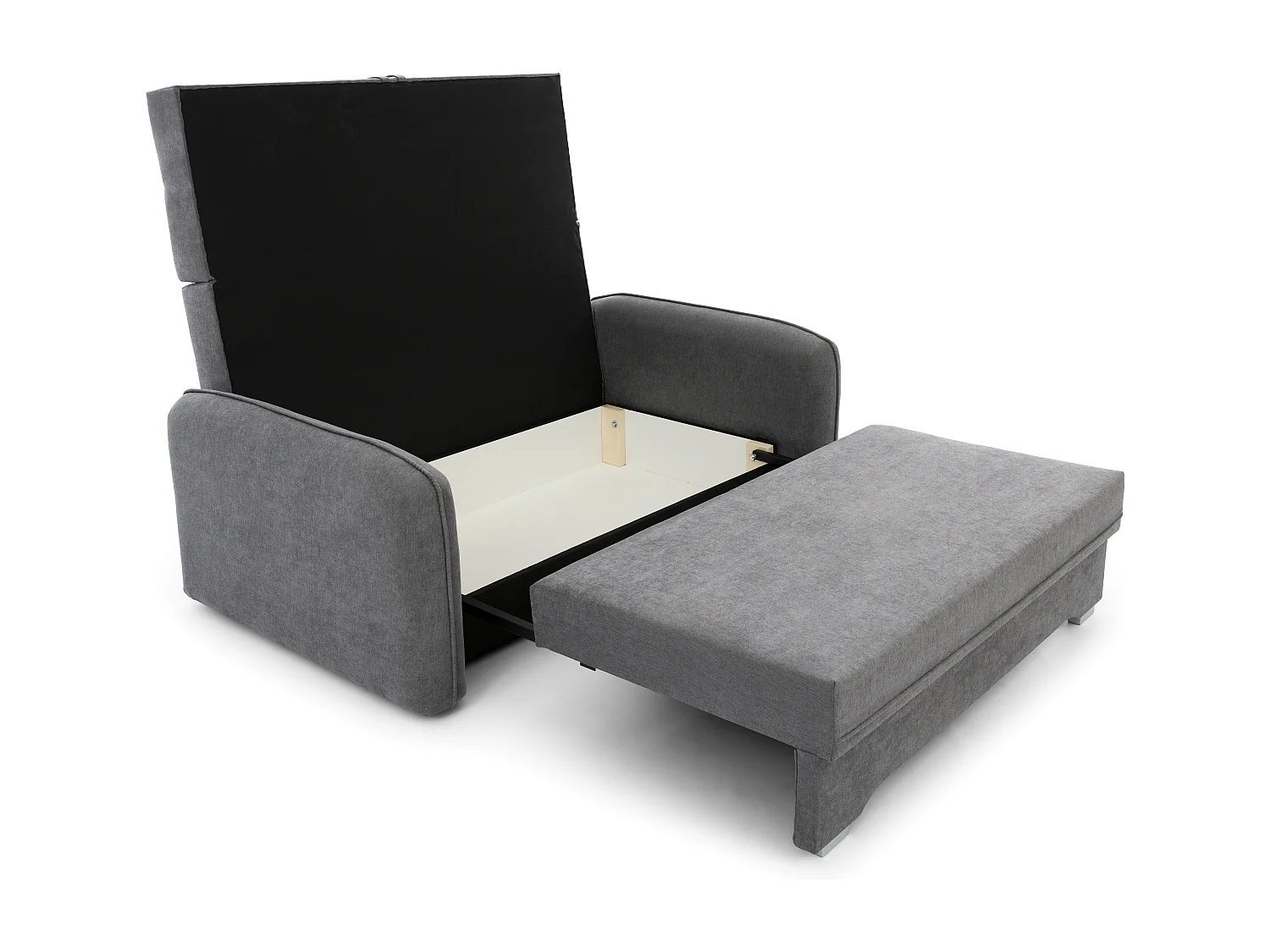 Petit canapé convertible original tissu gris foncé Lany 155cm