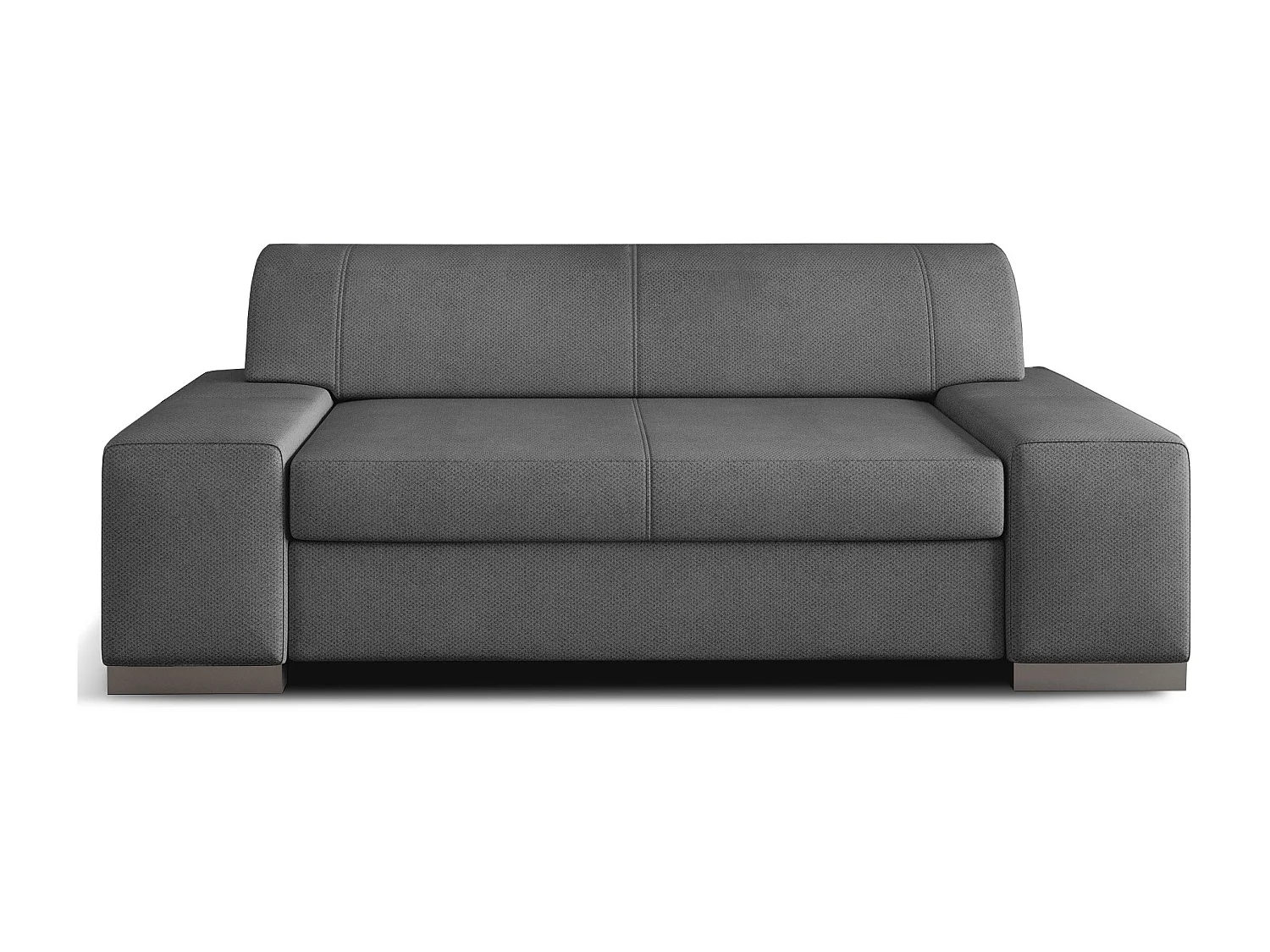 Canapé minimaliste 2-3 places tissu gris foncé Plazo 190cm