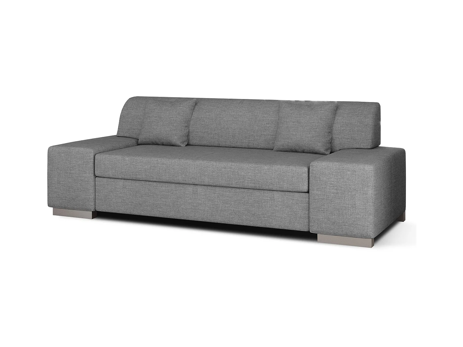 Canapé minimaliste 3-4 places tissu gris clair Plazo 210cm