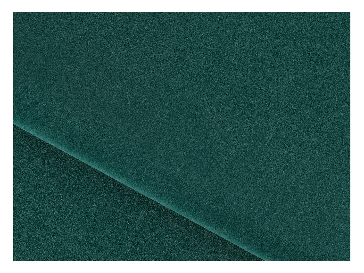 Designer rechte bank 2/3 zits groen fluweel Torpille 195 cm