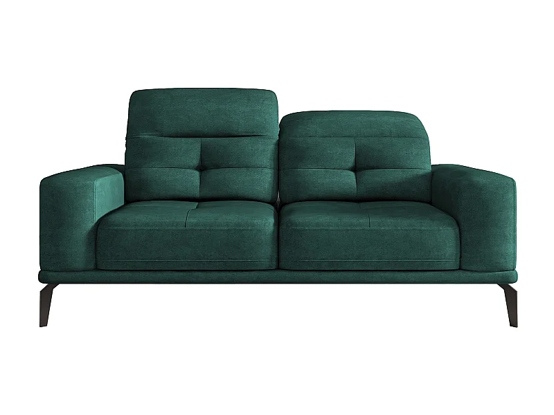 Canapé droit design 2-3 places velours vert Torpille 195cm