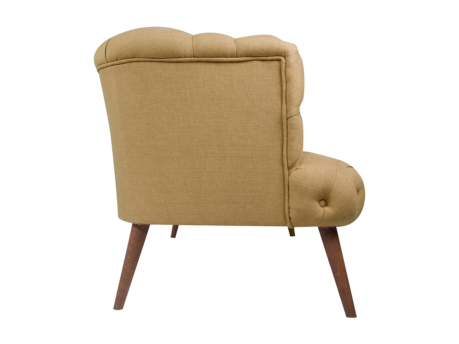 Sofá chesterfield Altadena 249, Marrón, 140x75x76cm, Tapiz, Patas: Madera