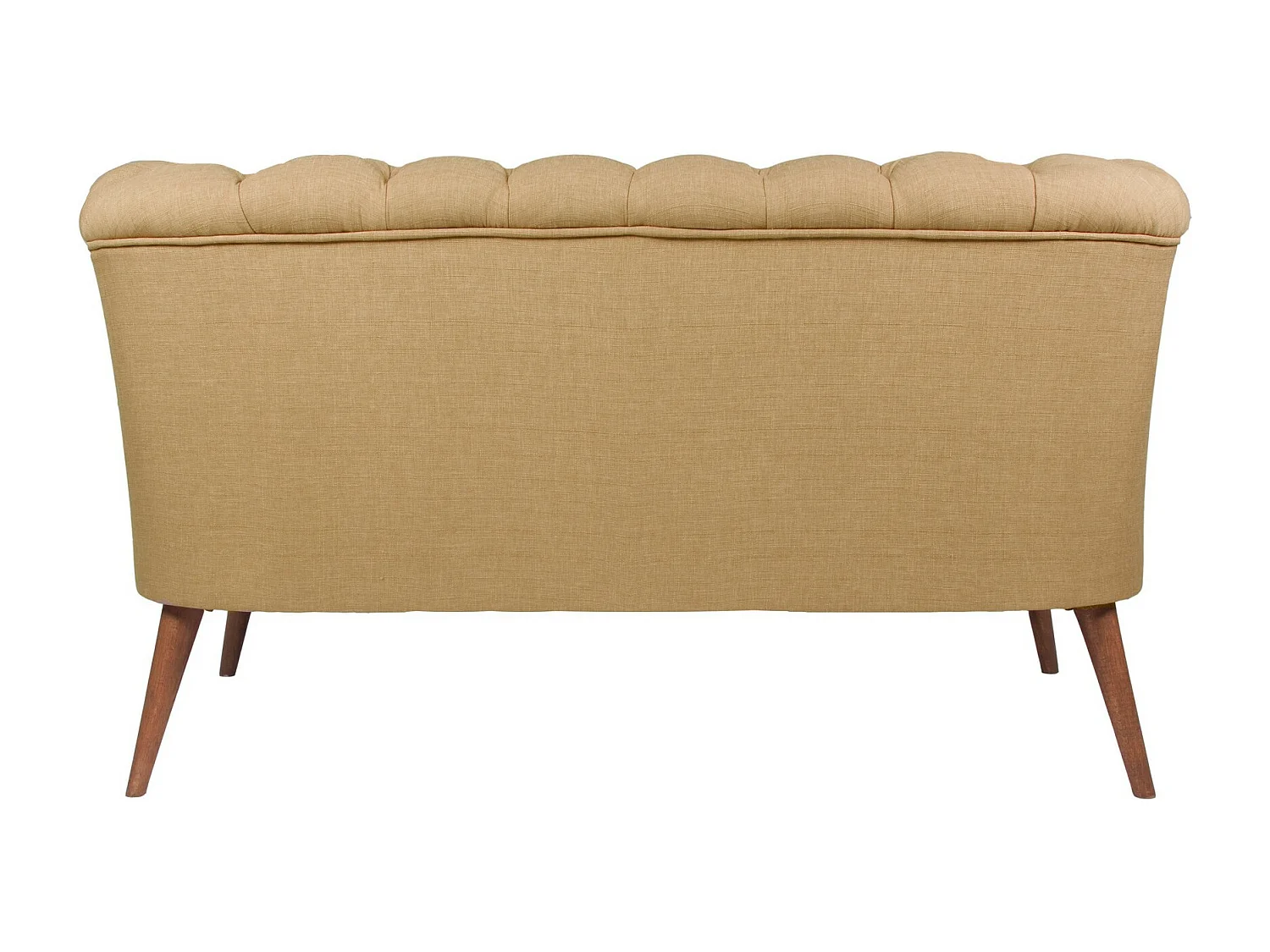 Sofá chesterfield Altadena 249, Marrón, 140x75x76cm, Tapiz, Patas: Madera