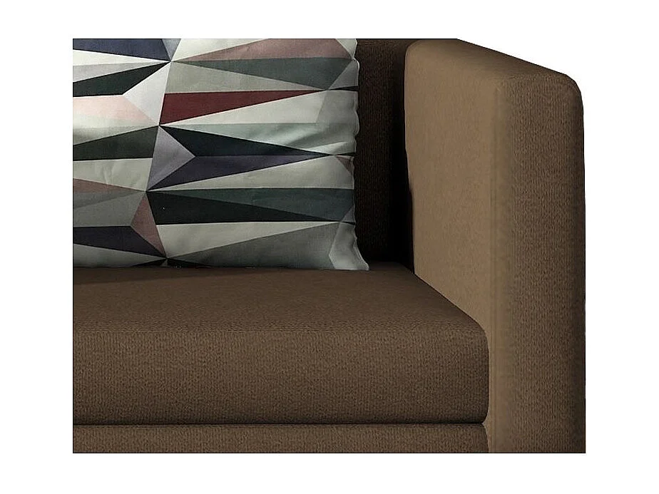 Petit canapé convertible tissu marron Mouva 132cm