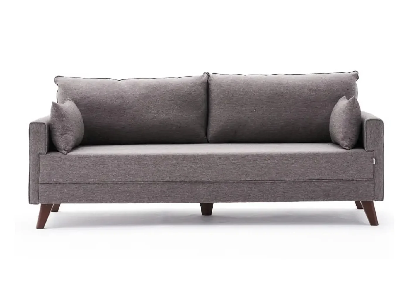 Canapé 3 places tissu marron clair Davoz 208cm