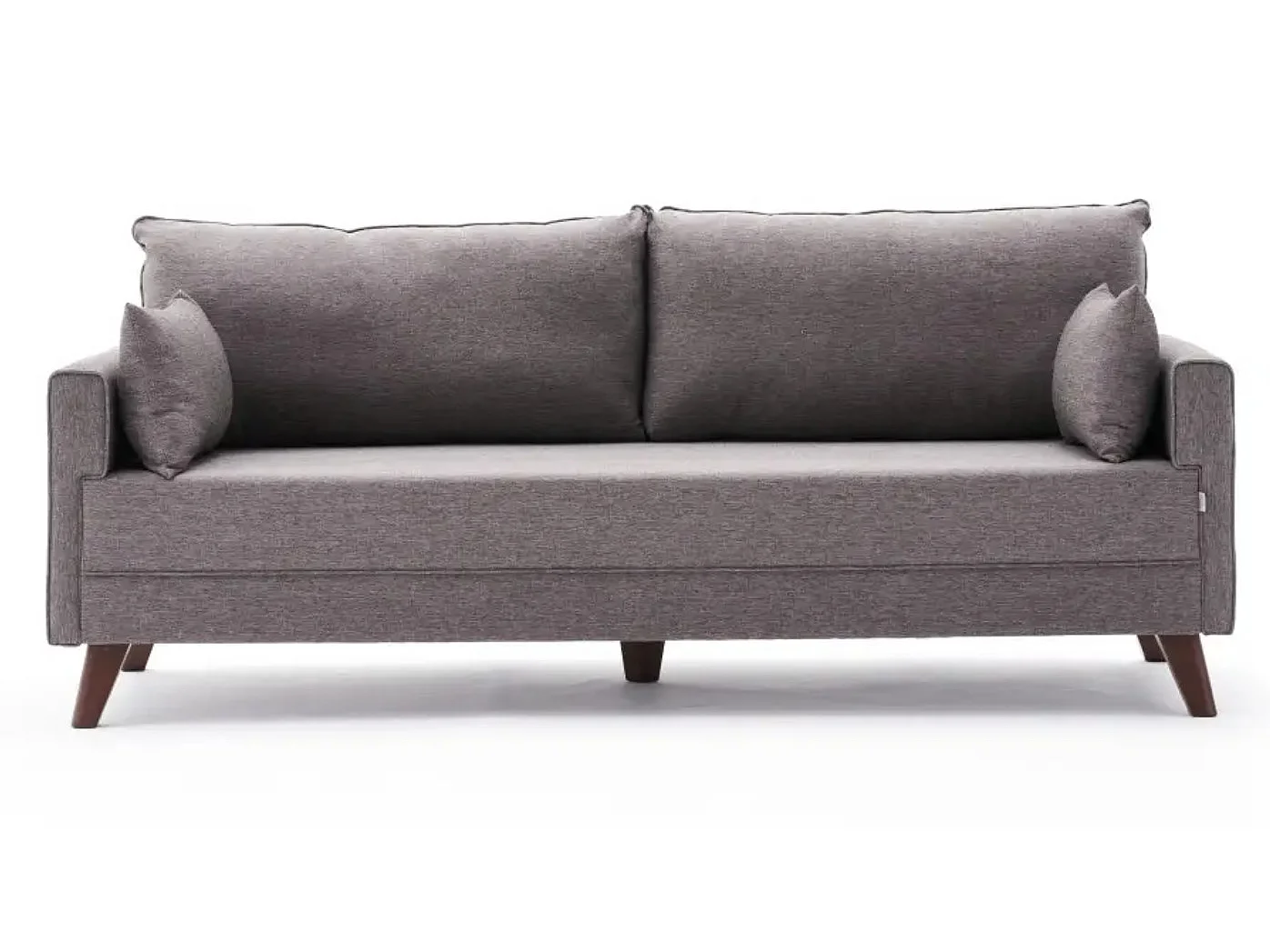 Canapé 3 places tissu marron clair Davoz 208cm