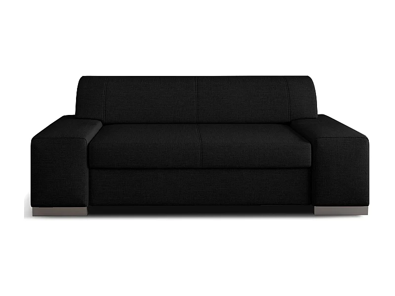 Canapé minimaliste 2-3 places tissu noir Plazo 190cm