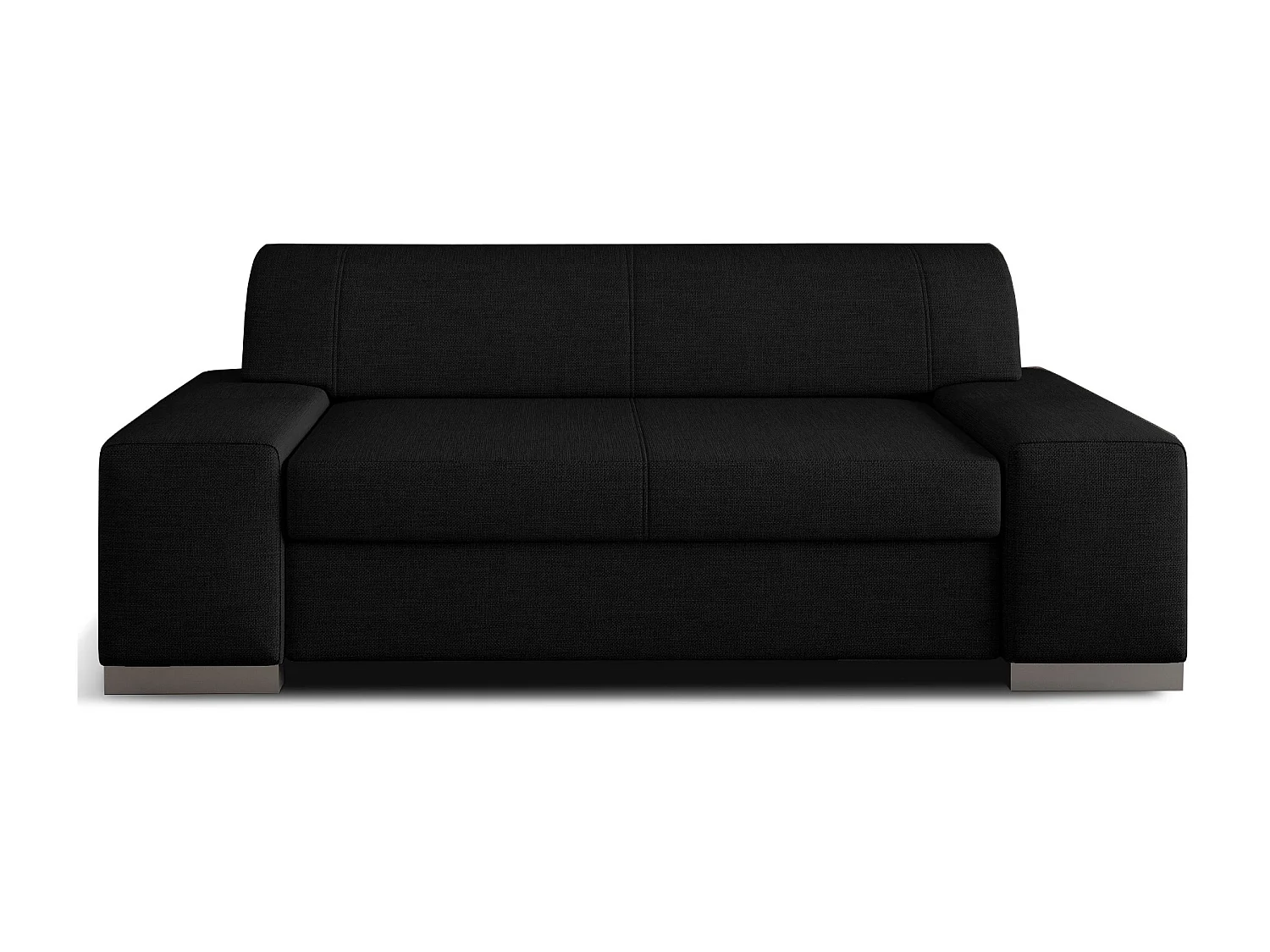 Canapé minimaliste 2-3 places tissu noir Plazo 190cm