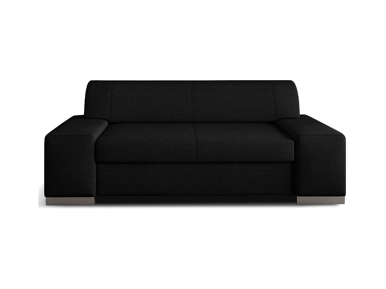 Canapé minimaliste 2-3 places tissu noir Plazo 190cm
