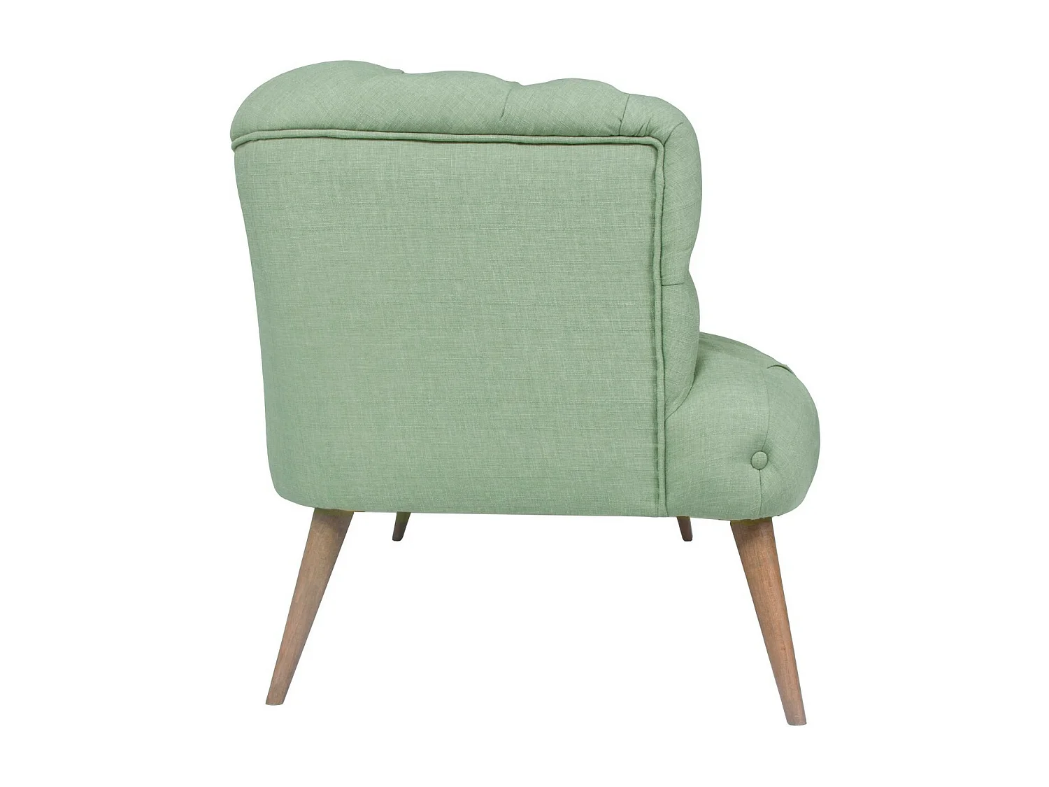 Sofá chesterfield Altadena 249, Verde, 140x75x76cm, Tapiz, Patas: Madera