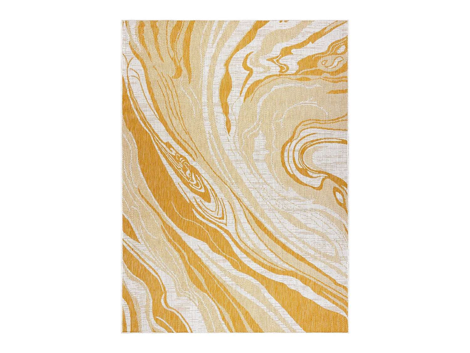 Tapis SIZAL SION Marbre 22169 tissé à plat ecru / jaune / beige 140x190 cm