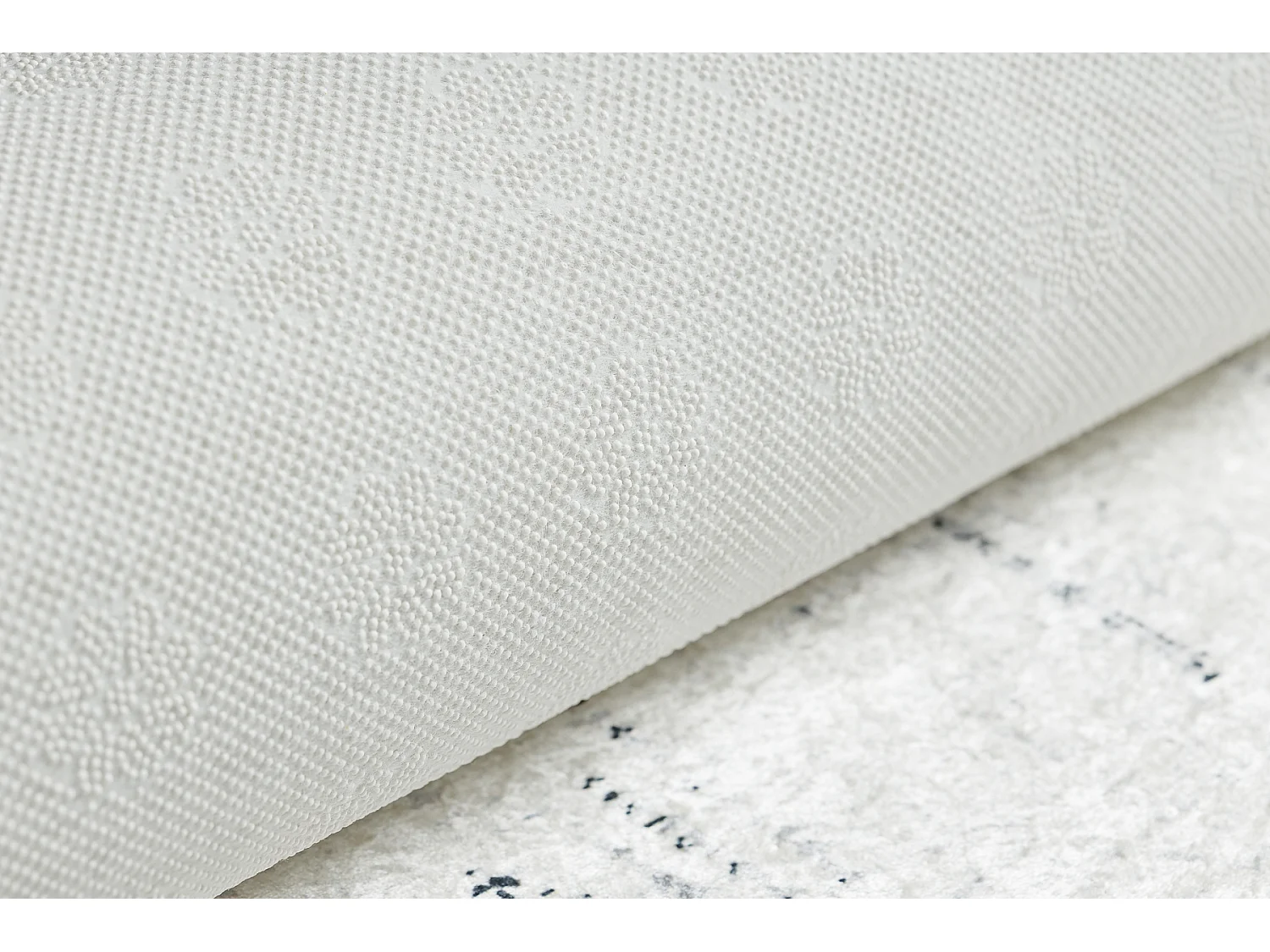 ANDRE 1023 tapijt wasbaar Kader marmer antislip - zwart / witrand 120x170 cm