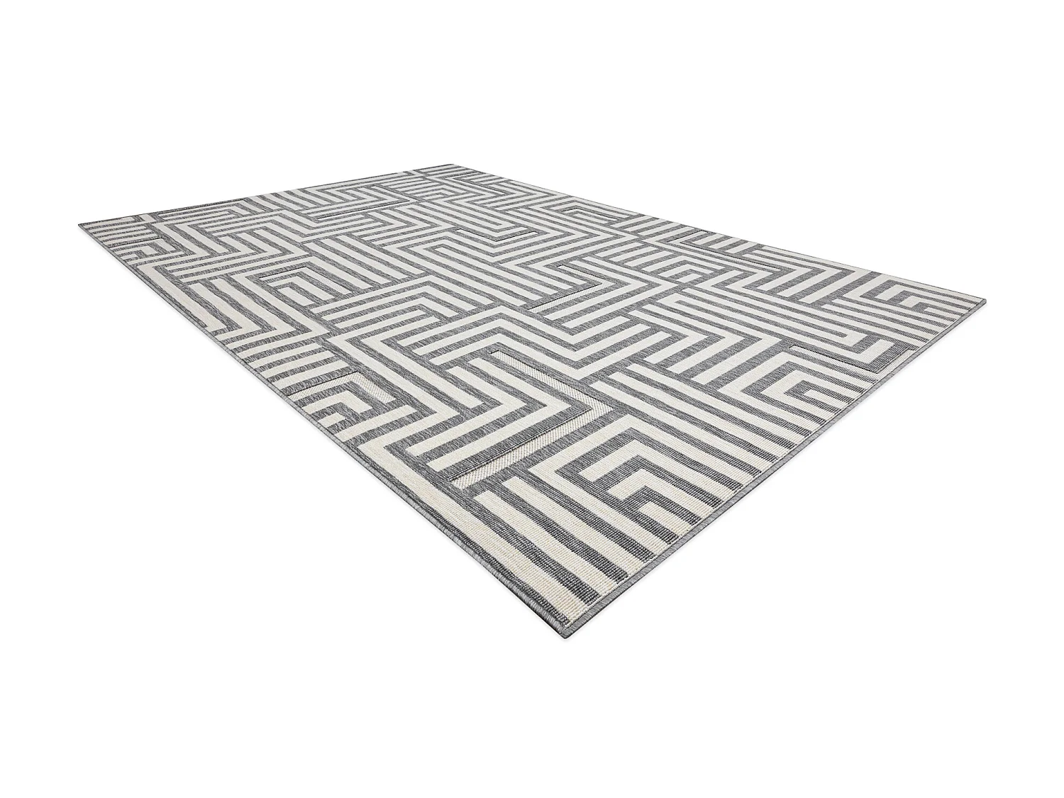 Tapijt SPRING 20421332 doolhof, Sisal , lus - crème / grijskleuring 160x230 cm