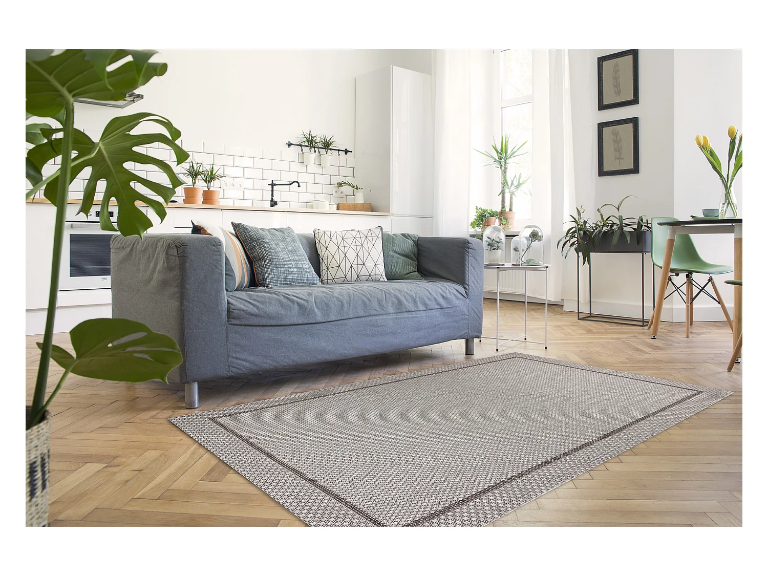 Sisal tapijt SISAL BOHO 39013037 Kader beige  140x200 cm