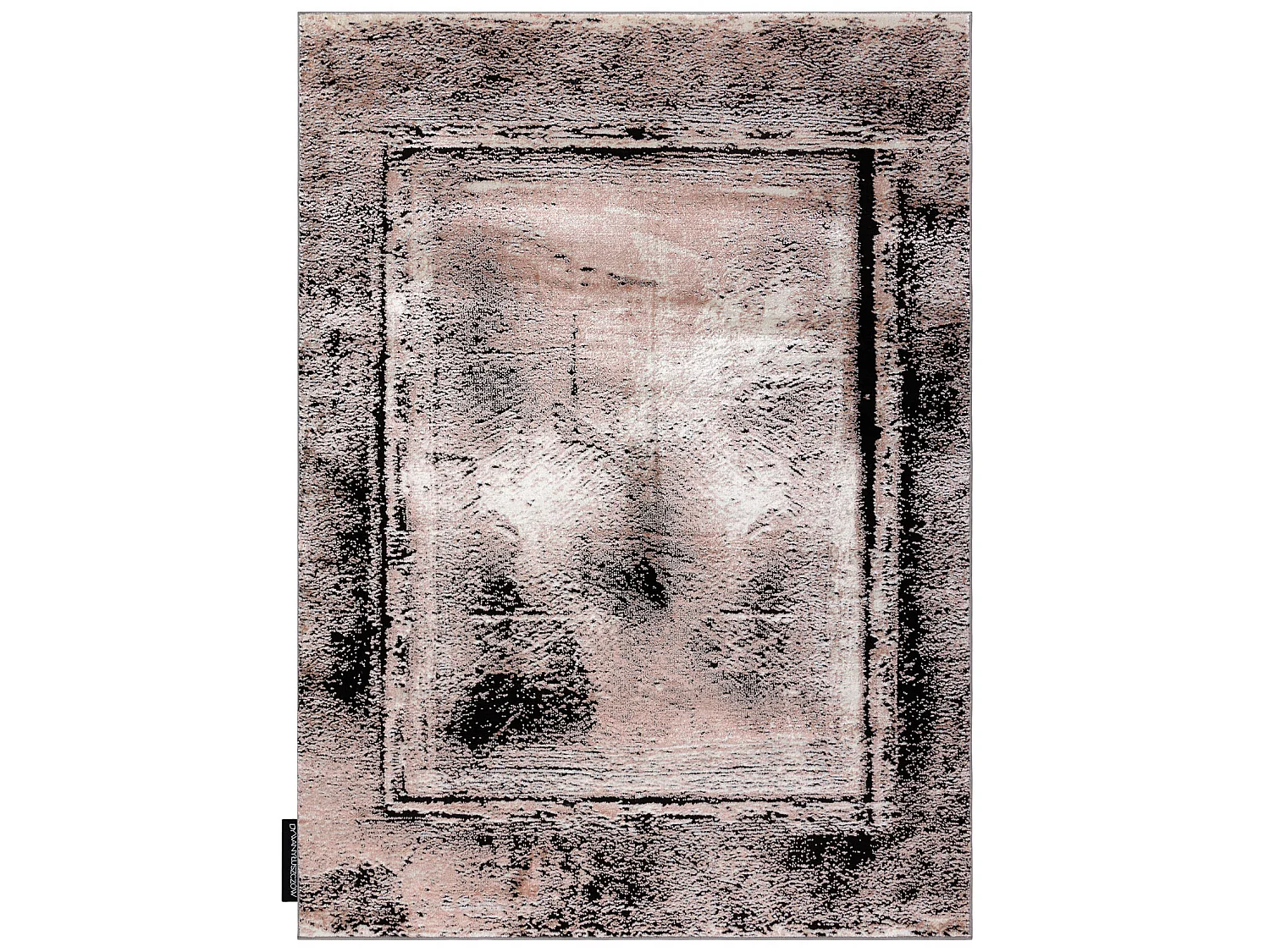 Tapijt DE LUXE modern 634 Frame vintage gewreven - Structureel grijs / 120x170 cm