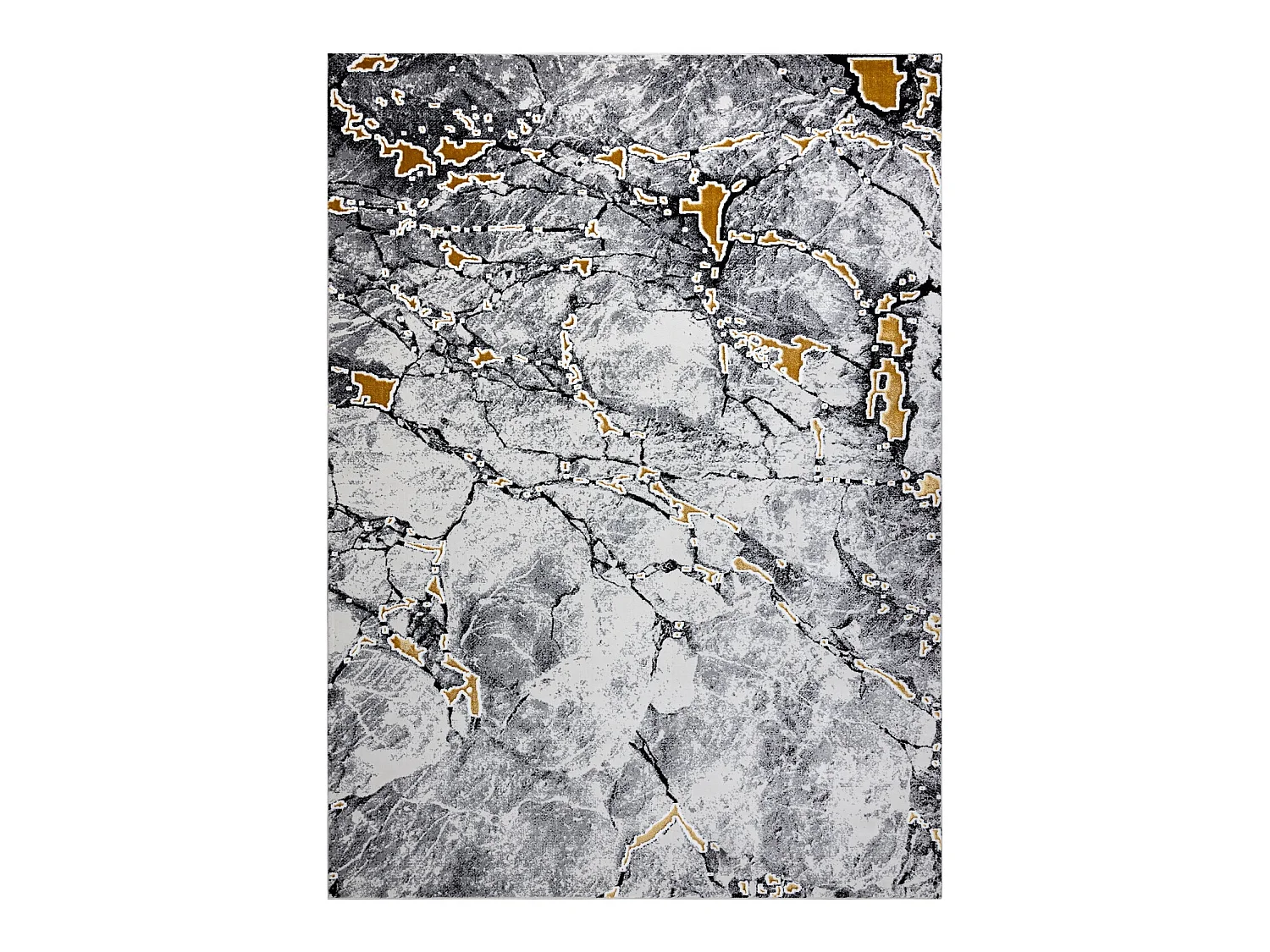 Tapijt GLOSS modern 528A 58 marmeren , steen, stijlvol, glamour ivoor  80x150 cm