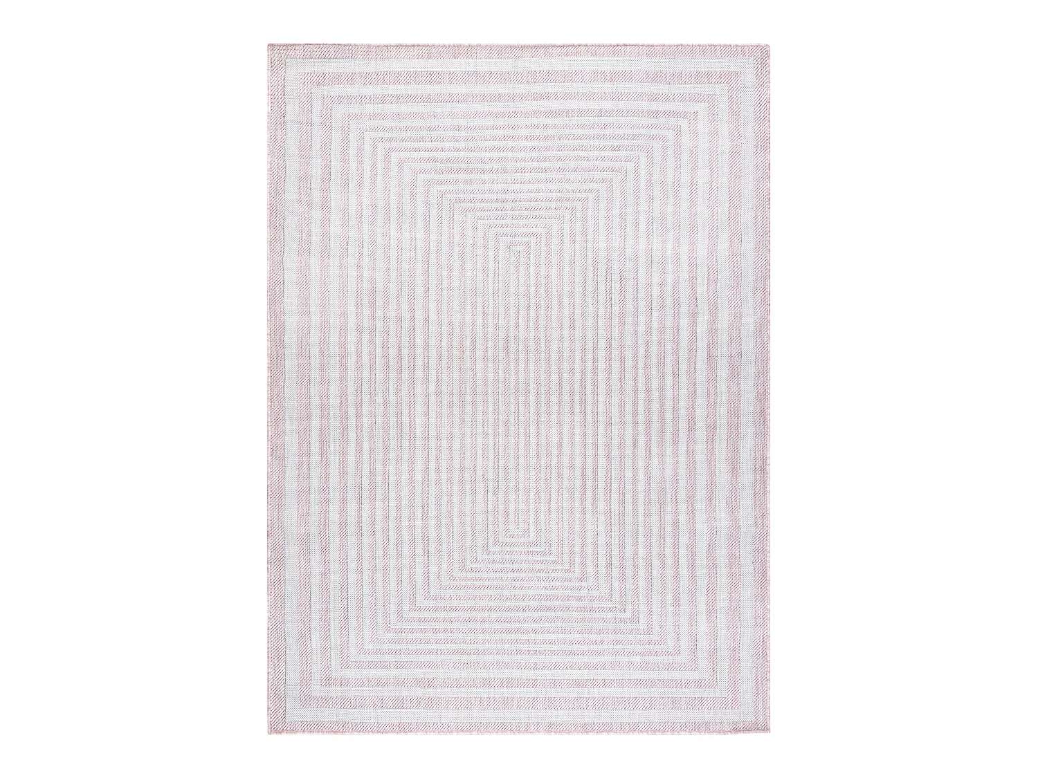 Sisal tapijt SION doolhof 22376 plat te weven roze / ecru 140x190 cm
