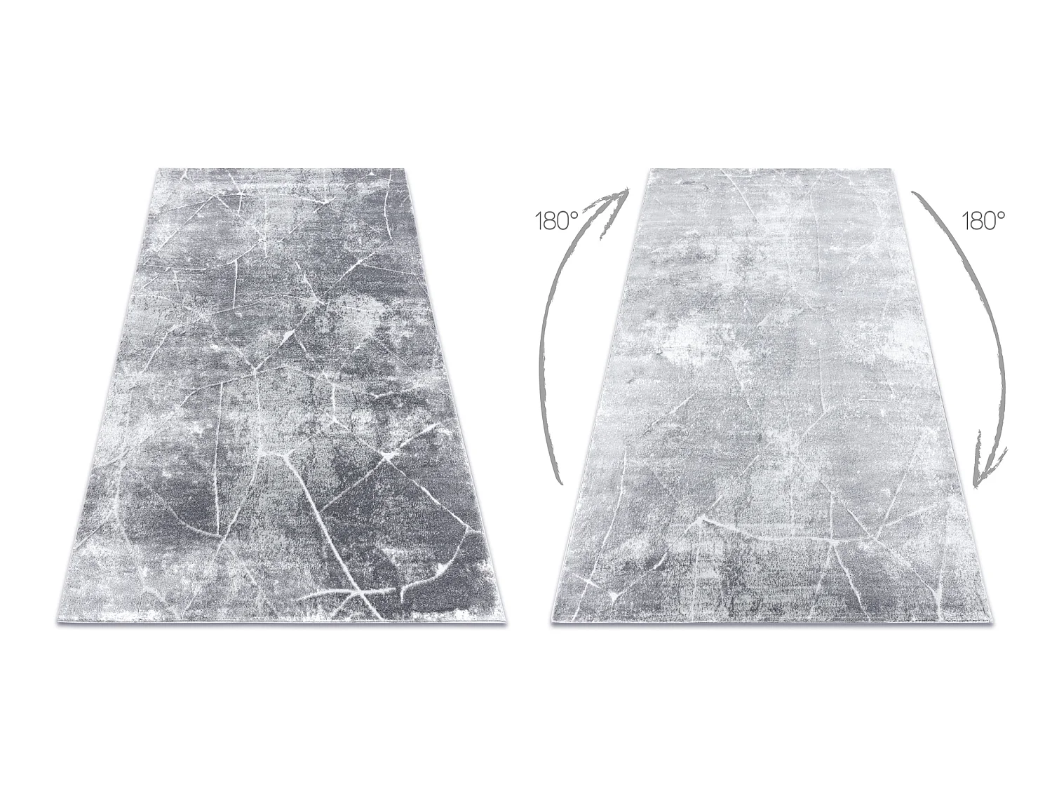 Tapijt MEFE modern 2783 marmeren, structureel, twee poolhoogte , donke 120x170 cm
