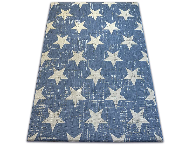 Tapis EN CORDE SIZAL FLAT 48648/591 ÉTOILES 140x200 cm