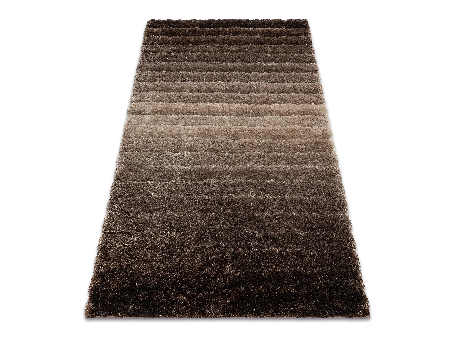 Tapis moderne FLIM 007-B3 shaggy, Rayures - Structural marron 80x150 cm