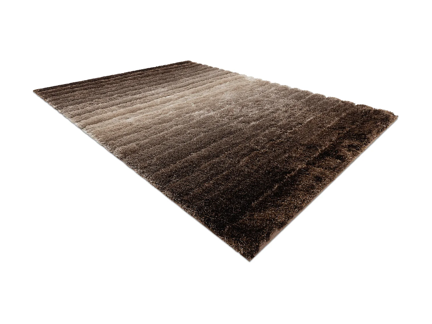 Tapis moderne FLIM 007-B3 shaggy, Rayures - Structural marron 80x150 cm