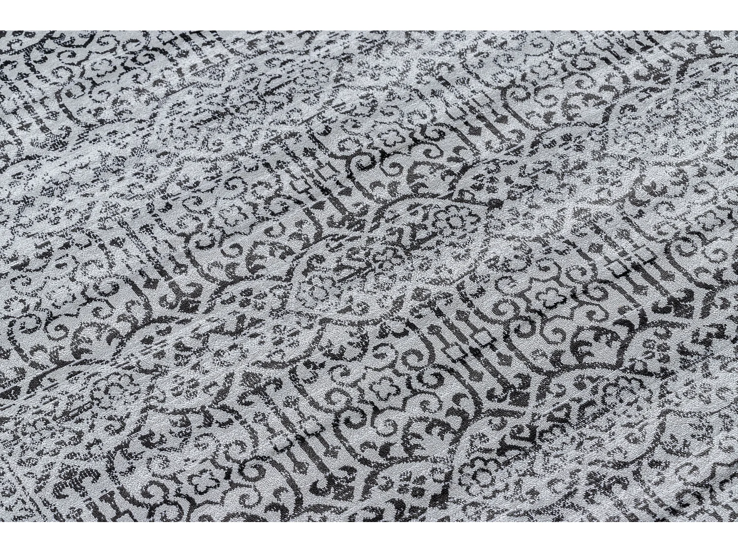 Tapijt NOBIS 84302 zilver/anthracytkleuring - Kader 160x230 cm