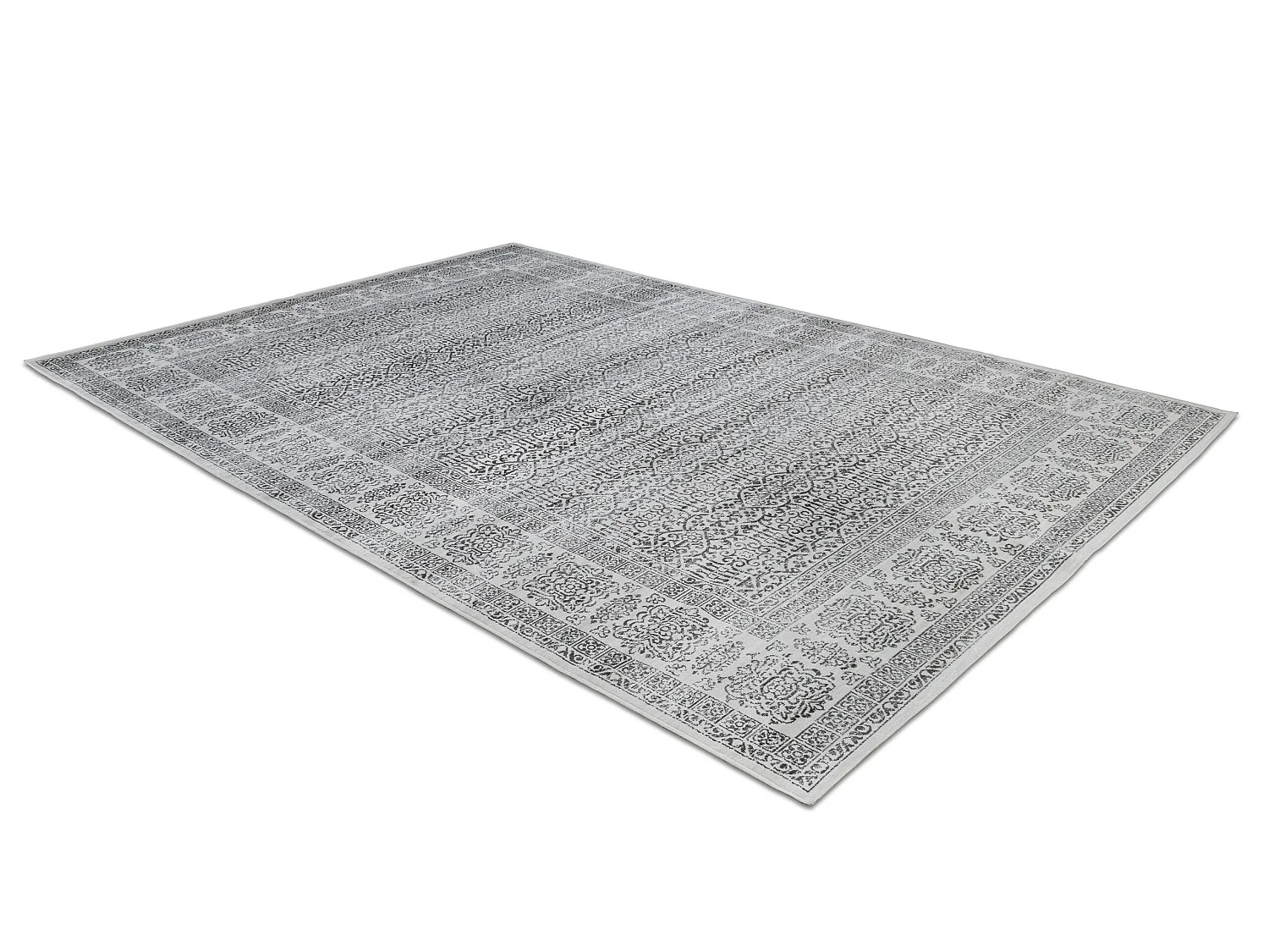 Tapijt NOBIS 84302 zilver/anthracytkleuring - Kader 160x230 cm