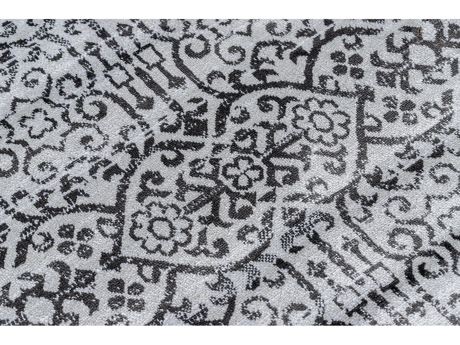 Tapijt NOBIS 84302 zilver/anthracytkleuring - Kader 160x230 cm