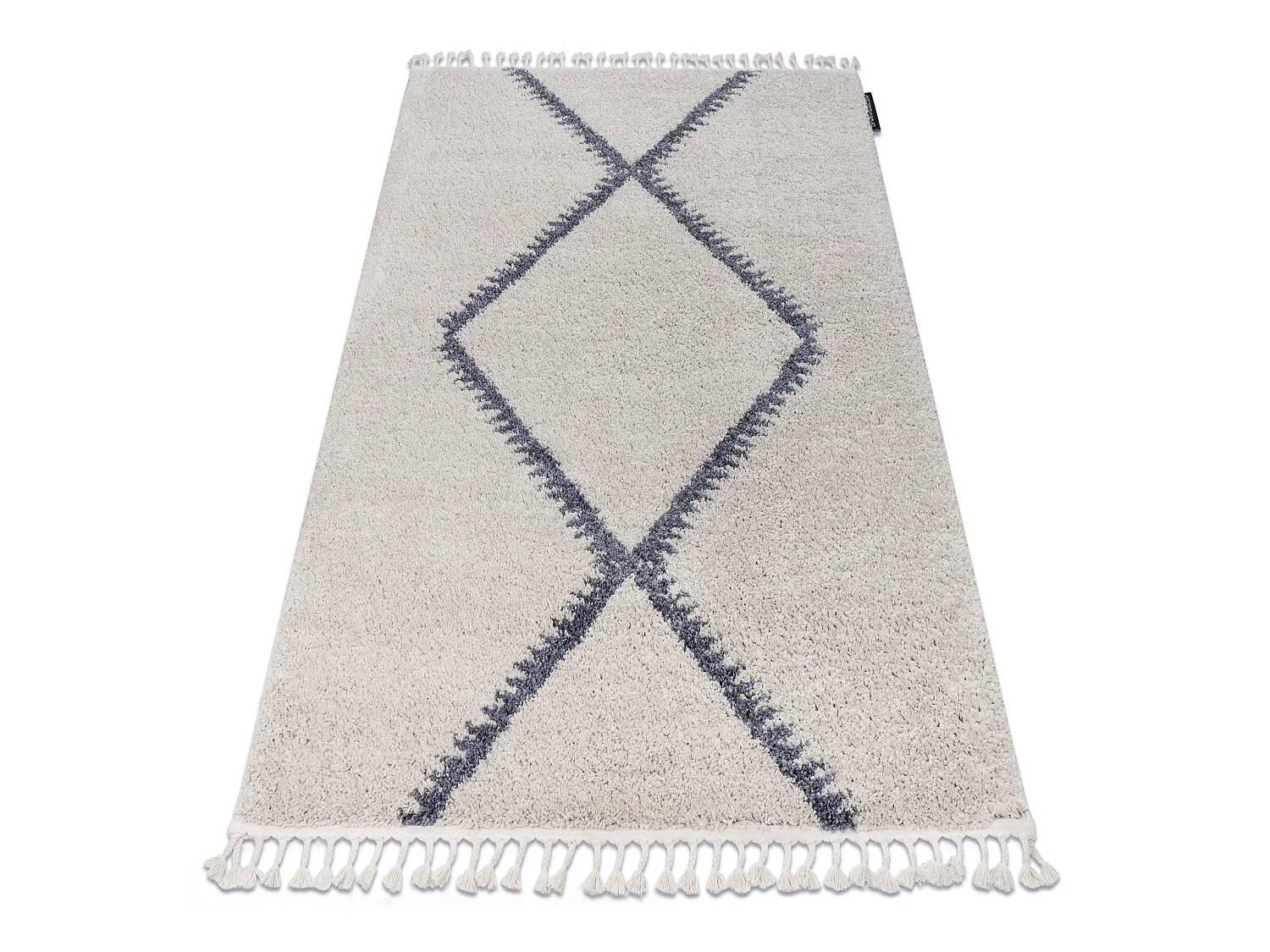 Tappeto BERBER MEKNES B5910 crema / grigio Frange berbero marocchino s 80x150 cm
