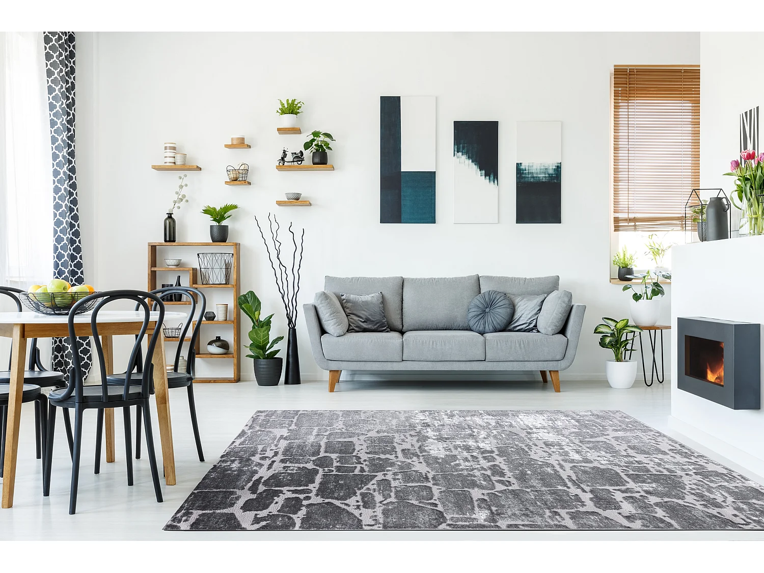 Tapis MEFE moderne  6184 Pavage brique - Structural deux niveaux de mo 200x290 cm