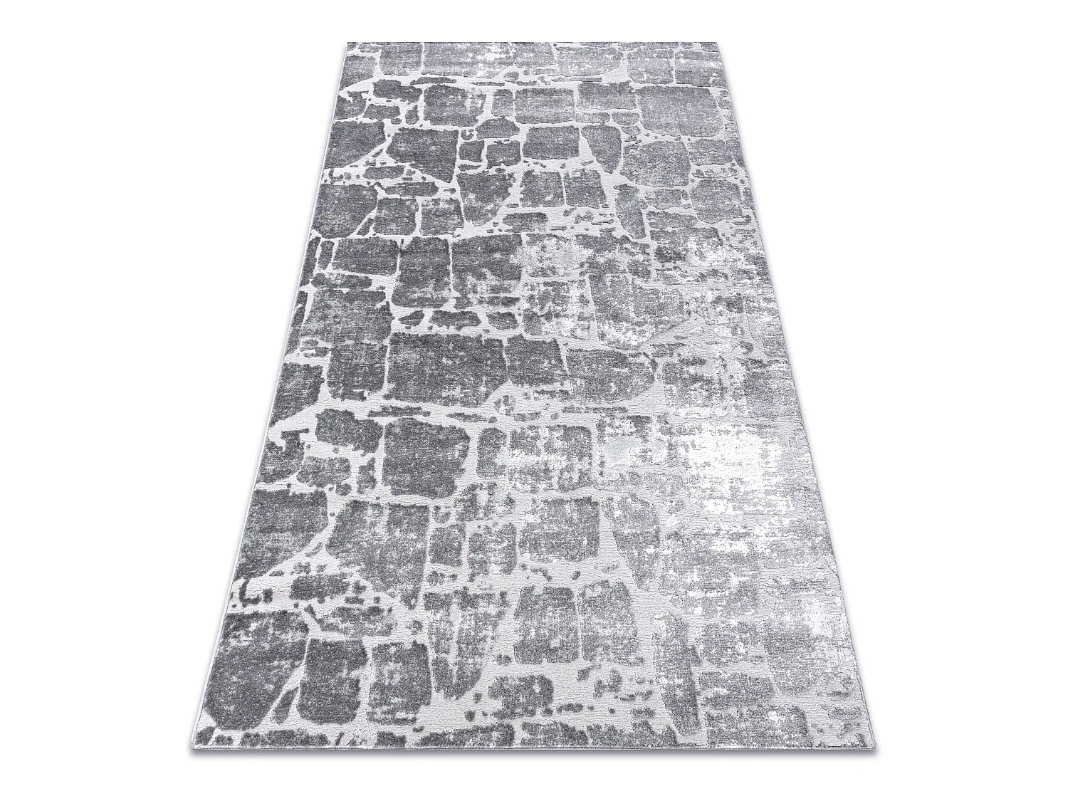 Tapijt MEFE modern 6184 Straatstenen , - Structureel, twee poolhoogte  200x290 cm