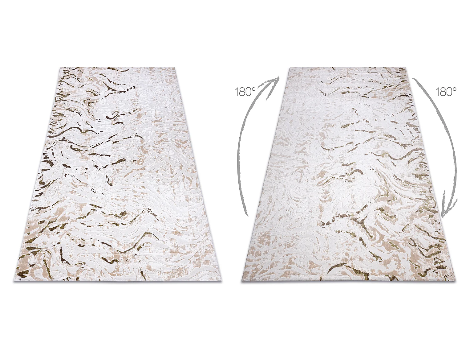 Tapijt ACRYL DIZAYN 123 beige / groen 120x180 cm