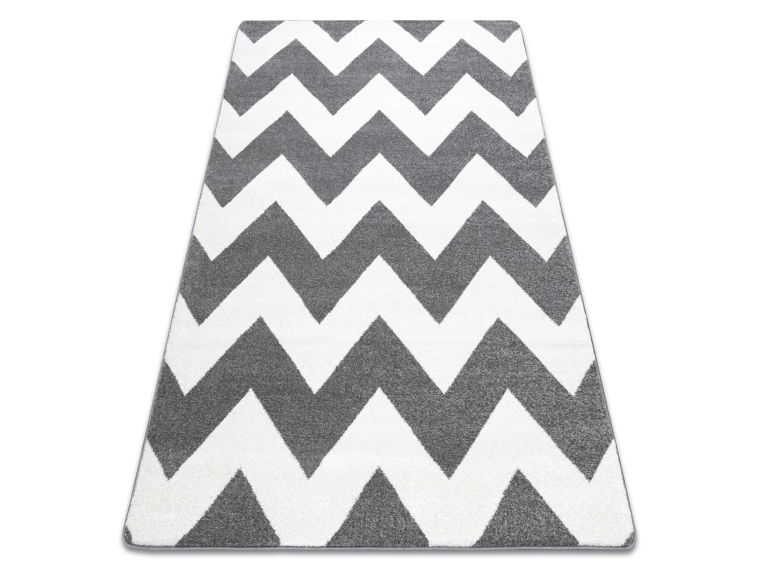 Tapis SKETCH - FA66 gris et blanc - Zigzag 200x290 cm