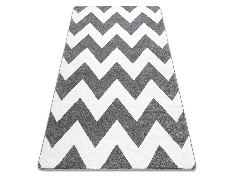 Tapis SKETCH - FA66 gris et blanc - Zigzag 200x290 cm