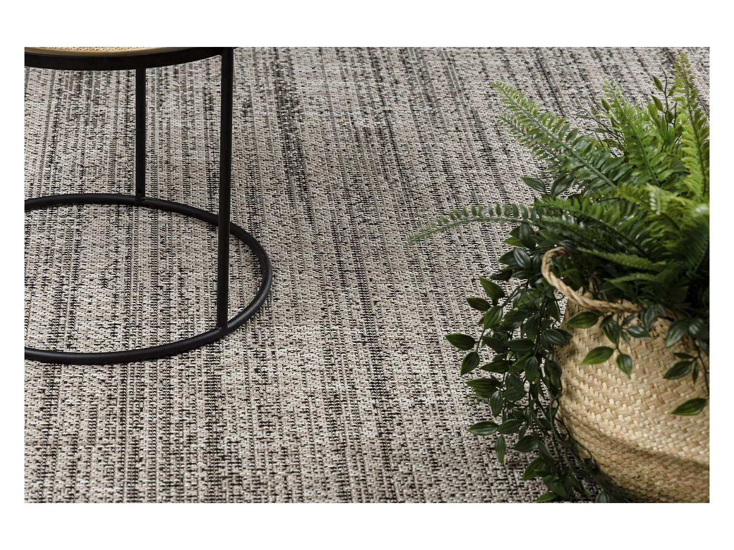 Sisal tapijt SISAL FLOORLUX 20389 zilver / ZWART melange 140x200 cm