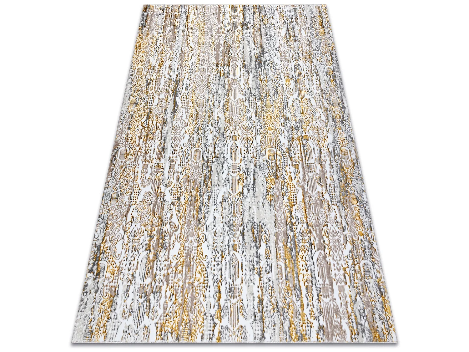 Tapijt GLOSS modern 8487 63 Ornament, stijlvol, glamour goud / beige  80x150 cm
