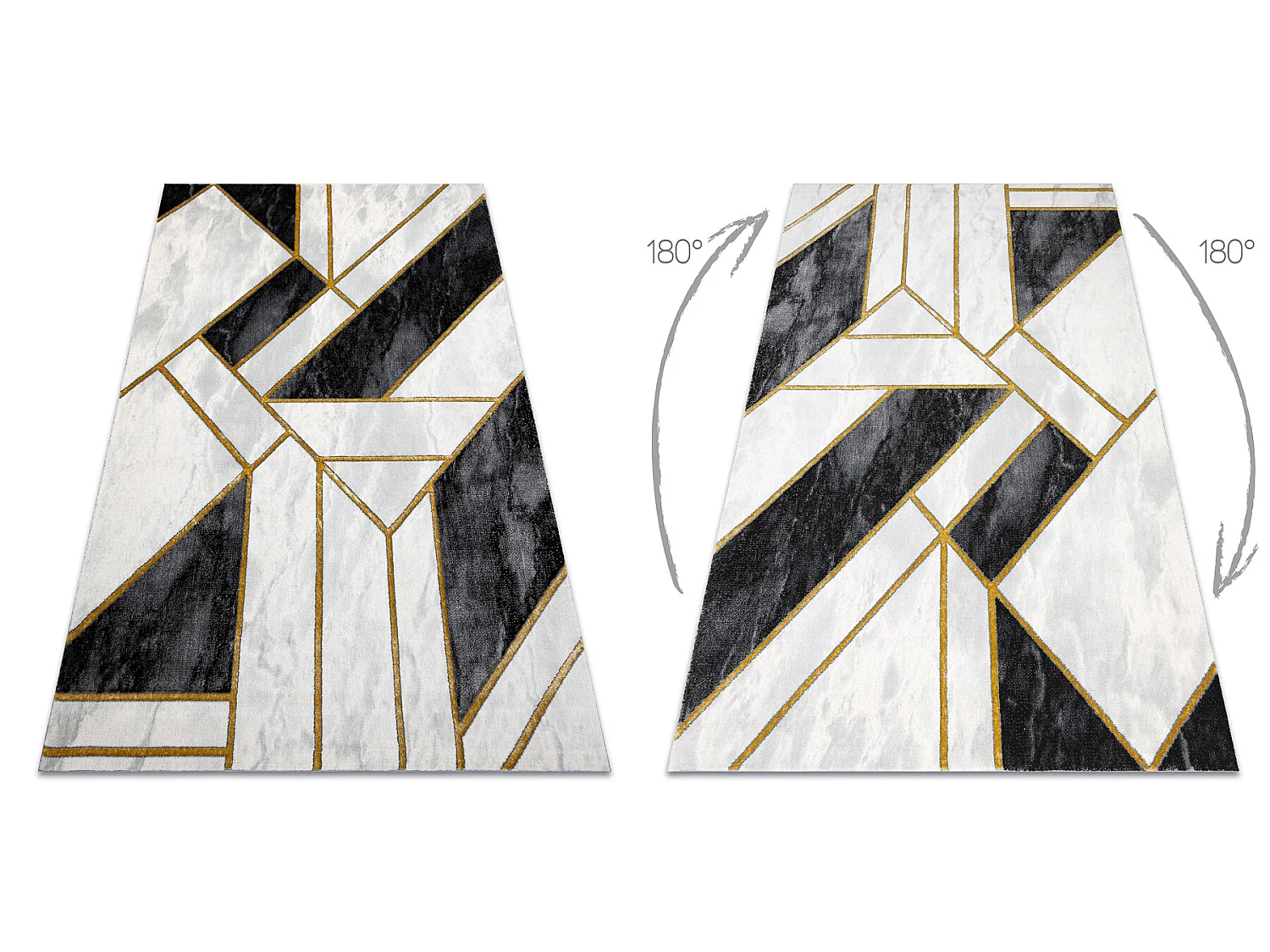 Dywan EMERALD ekskluzywny 1015 glamour, stylowy marmur, geometryczny c 200x290 cm