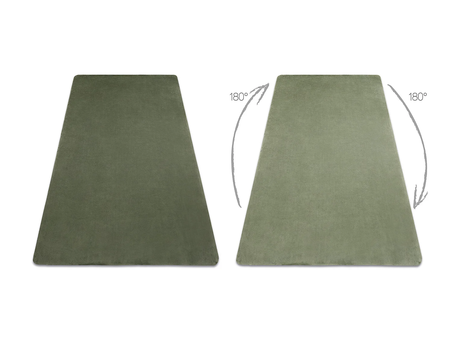 Moderner Waschteppich POSH Shaggy, plüschig, dick Antirutsch grün 80x150 cm