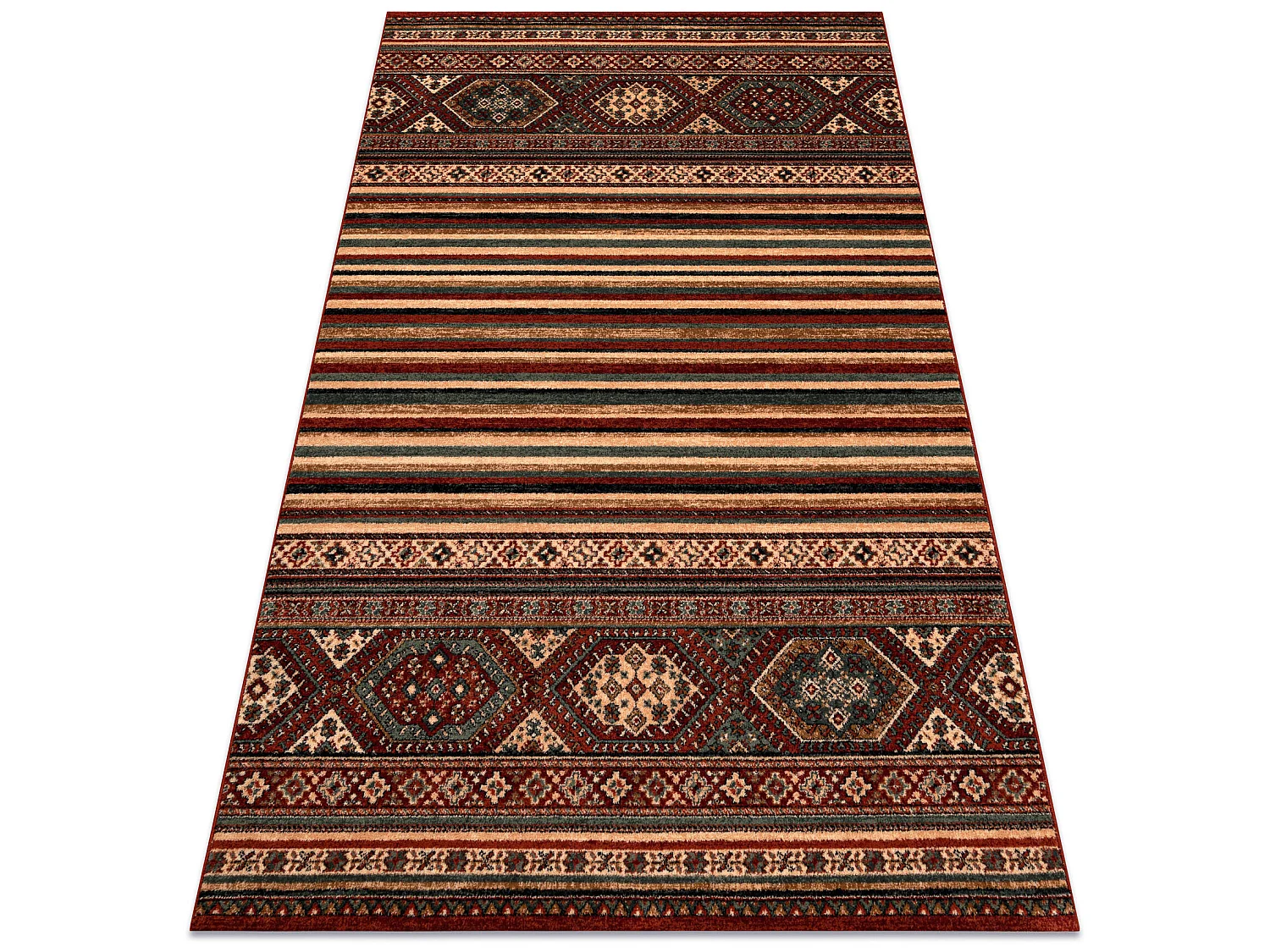 Tapis en laine KASHQAI 4356 300 ethnique bordeaux 135x200 cm