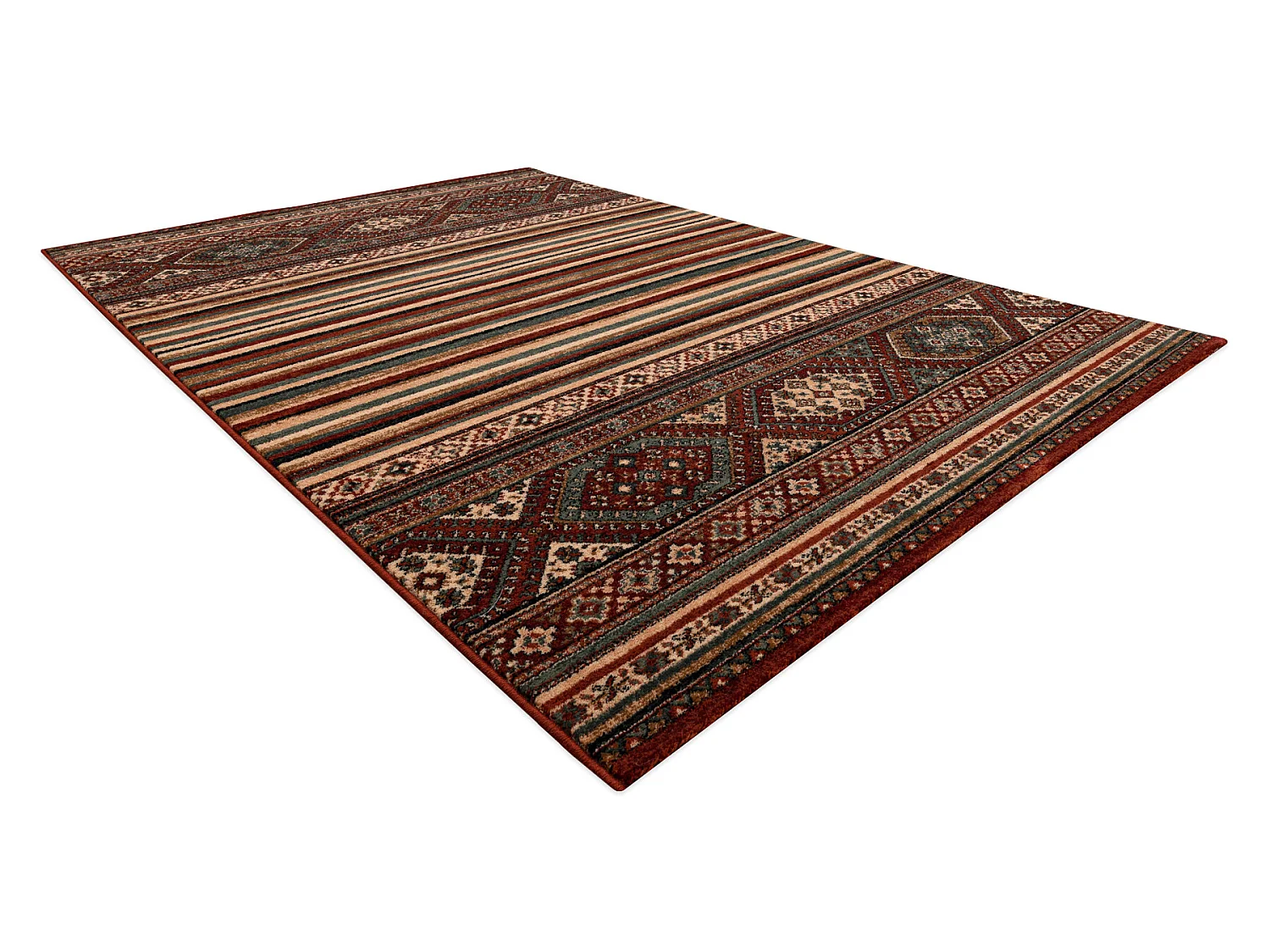 Tapis en laine KASHQAI 4356 300 ethnique bordeaux 135x200 cm