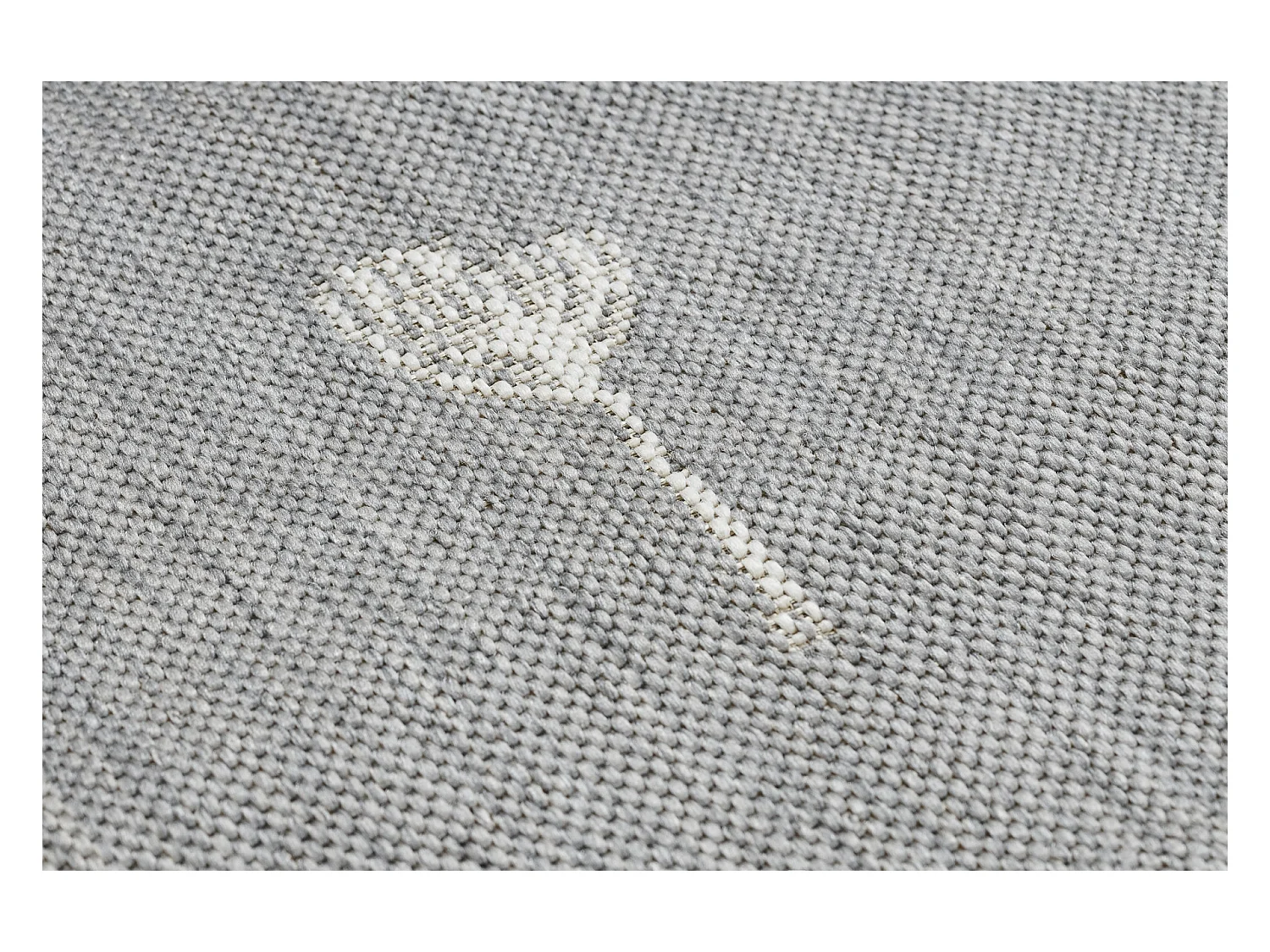 Tapis EN CORDE SIZAL FLAT 48779/637 Fleurettes gris crème  160x230 cm