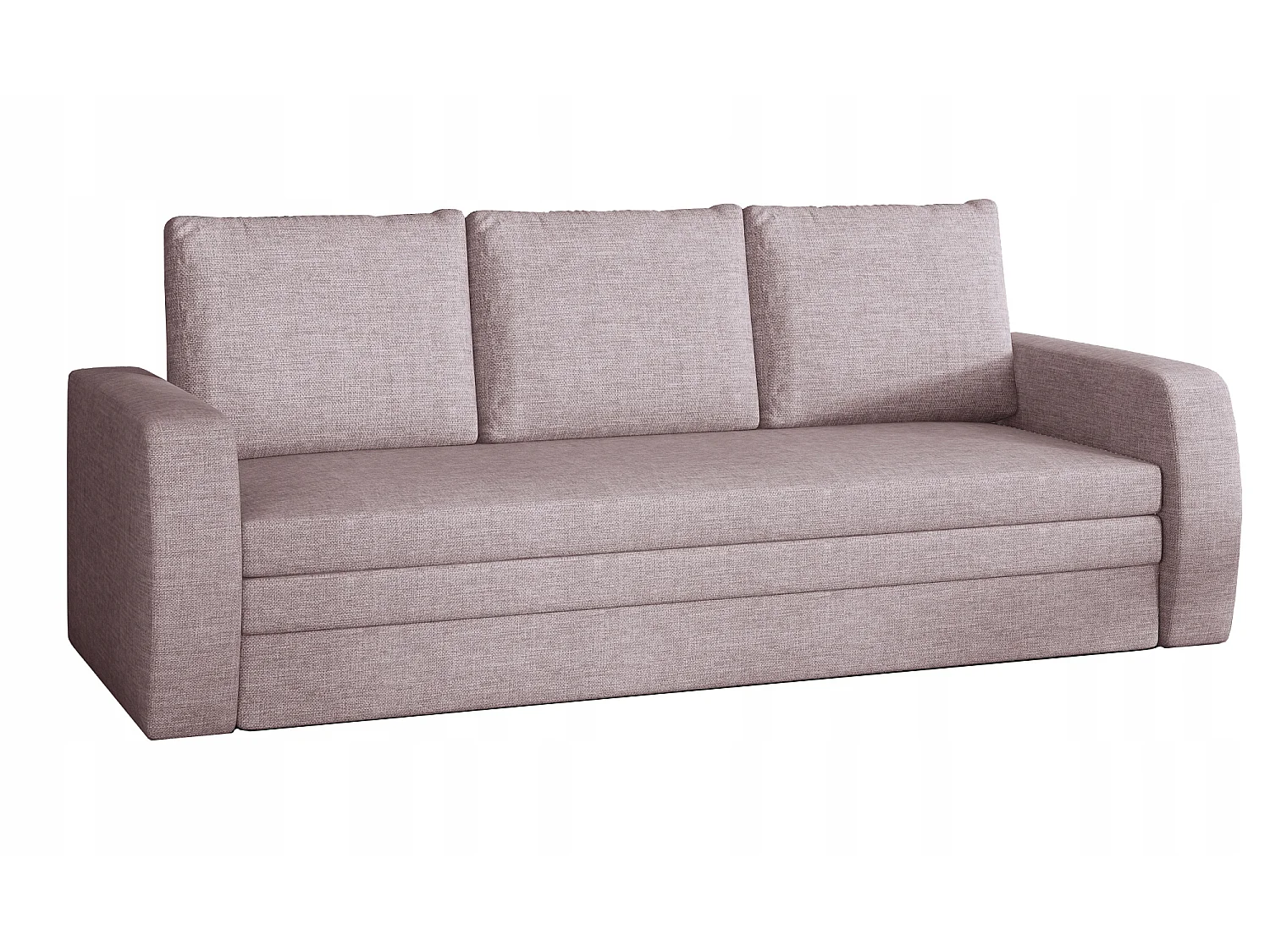 Canapé lit tissu parme clair avec coffre de rangement Liverna 220cm