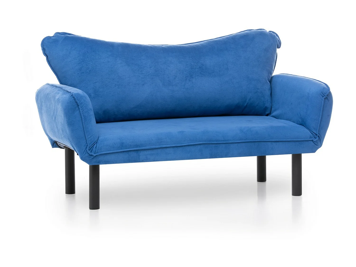 Kalos blauwe stoffen 2-zits slaapbank 140 cm