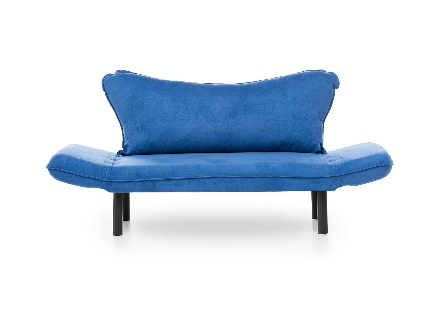 Kalos blauwe stoffen 2-zits slaapbank 140 cm