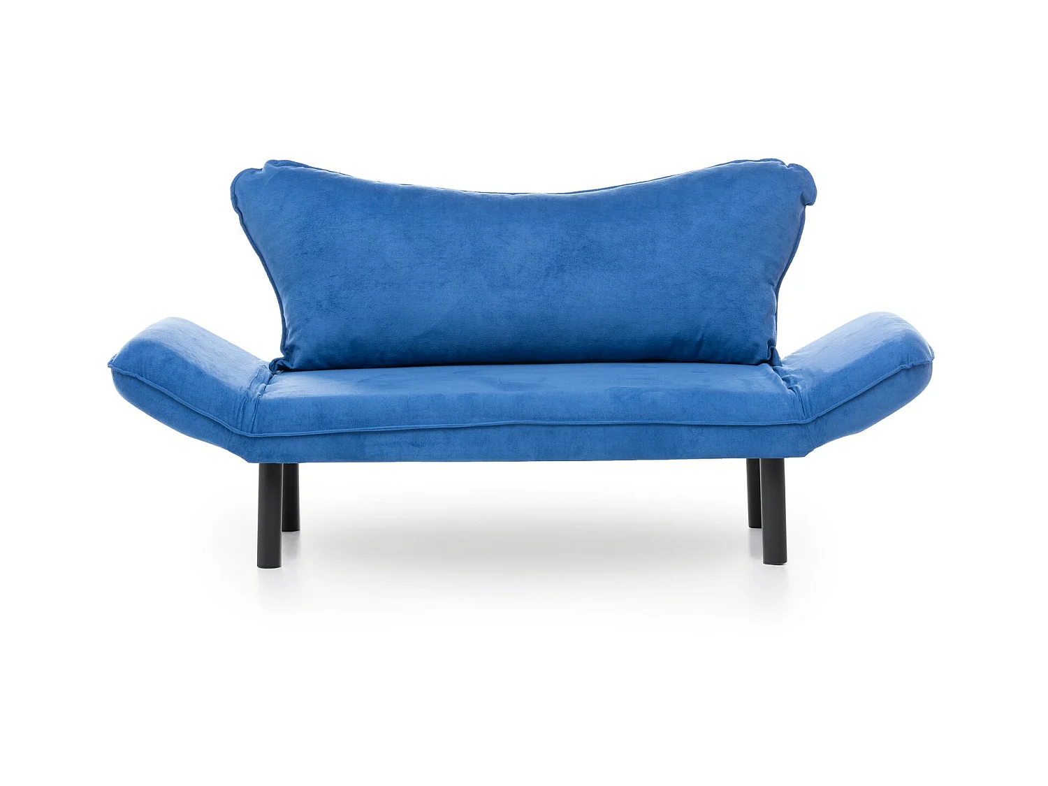 Kalos blauwe stoffen 2-zits slaapbank 140 cm